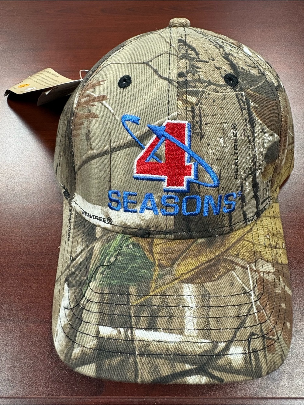 Cap America Realtree Camo Baseball Hat 4 Seasons Embroidered Logo i2038 S/M